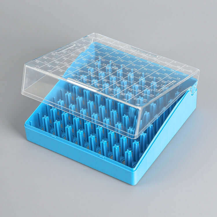 81 wells Box PC material, Flip Cover,9*9,Fit 2ml Cryovial