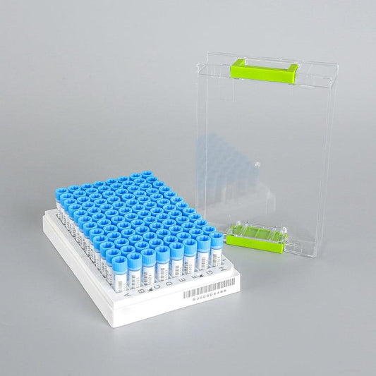 0.75ml SBS Format (96-well) Cryogenic Vials, Micronic Cap, 3 codes, Internal thread/Rack - Smtrabio