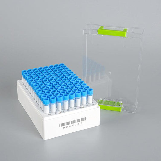 1.4ml SBS Format (96-well) Cryogenic Vials, Matrix Cap, 3 codes, Internal thread/Rack - Smtrabio