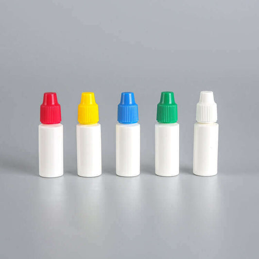 Dropper Bottle 3mL White Bottle/Case－Various Sizes & Colors